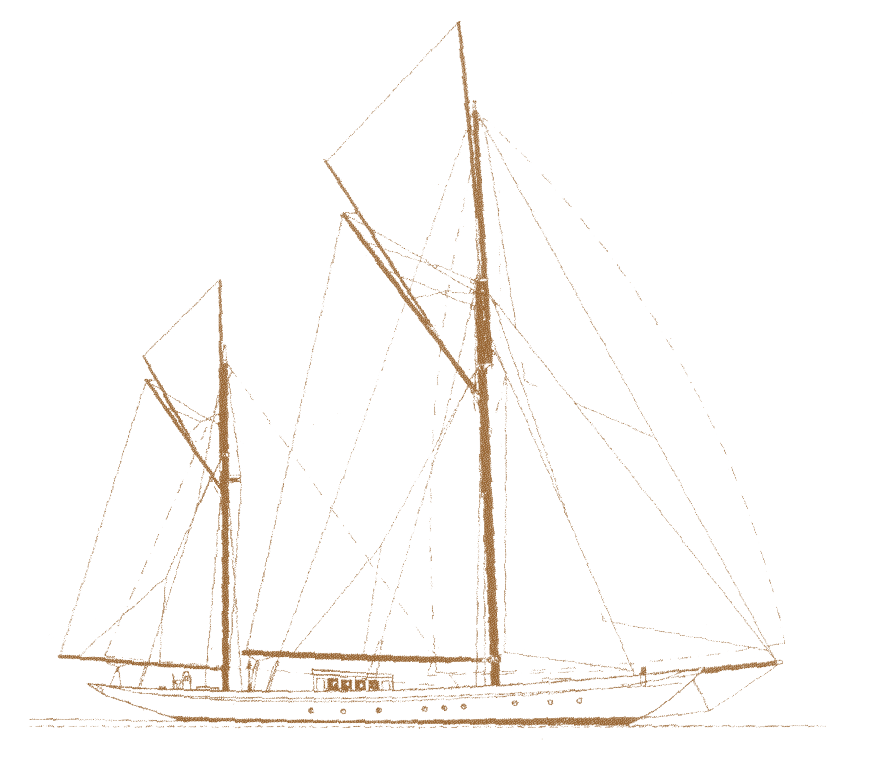 Thendara Profile Drawing with sails